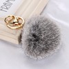 Double Smile Fluffy Bag Charm Cute Pom Keychain Pendant Fake