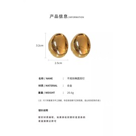 Gold Statement Earrings for Women Chunky Gold Earrings Geometric Dangle Earrings Big Gold Stud Earrings Exaggerated Gold Jewelry for Women