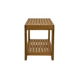 StrongTek Premium Teak Shower Bench, Durable Spa Stool with Storage, Comfortable Seating for Showering, Elegant Bathroom Furniture, Ideal for Seniors, Perfect for Shower, Bath, or Garden Use