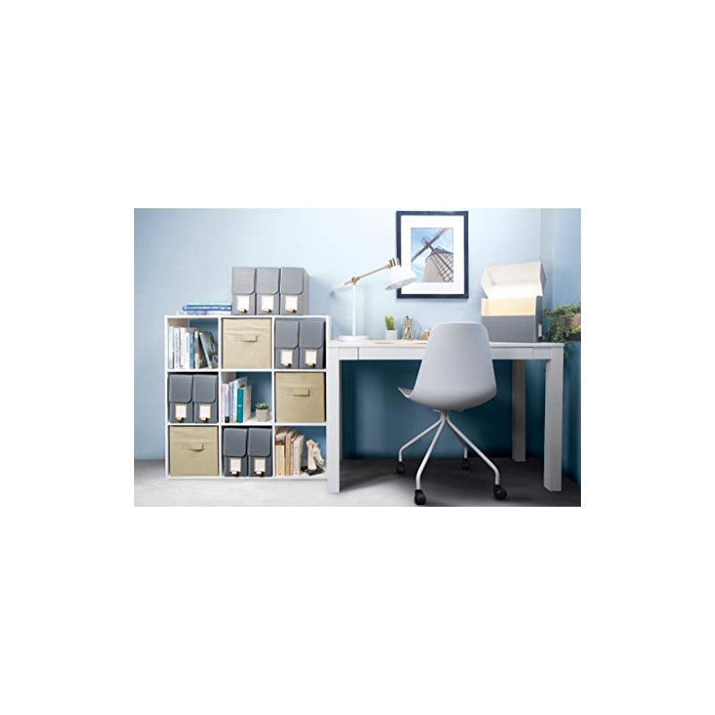 Gaylord Archival Blue/Grey Flip-Top Document Storage Box with Label Holder