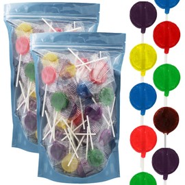 Lollipops Candy Suckers for Kids, Kosher, 8 Bulk Flavors, Perfect for Gifting, Parties, Events (Assorted Mix Flavors, 2 Pound Bag (Approx. 120 Pops))
