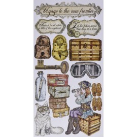STAMPERIA INTERNATIONAL, KFT Stamperia-Chipboard-Lady Vagabond, Various, 15 x 30 cm
