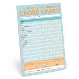 Knock Knock Chore Chart Big & Sticky Notepad - Sticky Chore Tracker Pad (40 Sheets, 9.75 x 7-inches)