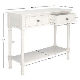 Safavieh Home Collection Josie Distressed White 2-Drawer Console Table