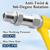 3/8'' Pressure Washer Swivel Fitting NPT, Stainless Steel 360 Degree
