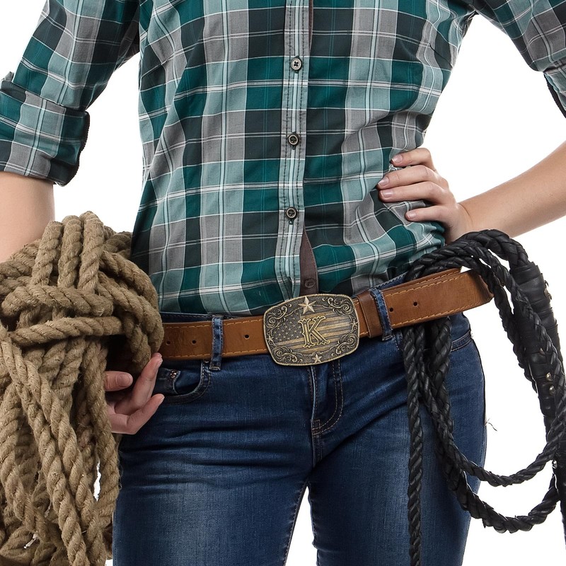 Western Belt Buckle Men Initial Letter ABCDJRM to Z Rodeo