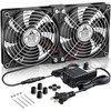 GDSTIME Big Airflow Dual 120mm Fans DC 12V Powered Fan