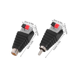 Gatuida 6pcs Rca Male Plug to Av Screw Terminal Audio Adapter Solderless Connector for Easy Installation with Stable Signal for Various Audio Devices