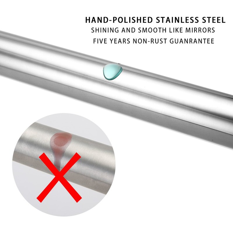 BRIOFOX Shower Curtain Rod 43-73 Inches, Rustproof and Non-Slip Spring