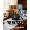 28oz Cast Iron Teapot with 4 Cups, Tea Kettle for