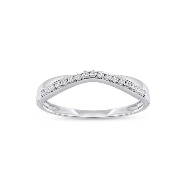 Wishrocks 1/10 Carat Round Cut White Natural Diamond Twist Contour
