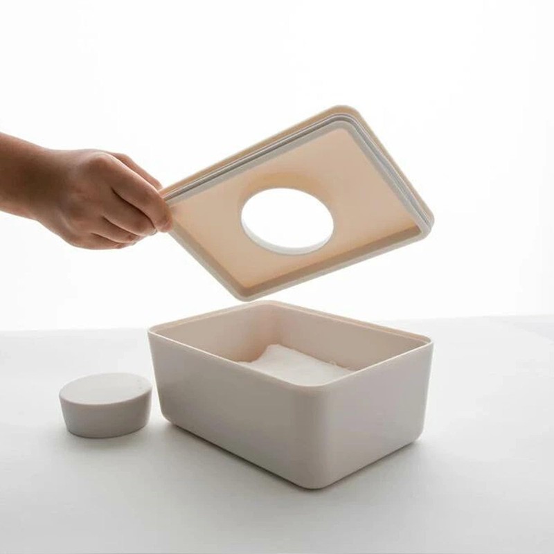 Sarasa Design Wet Tissue Case Cork Lid White b2c Wipes