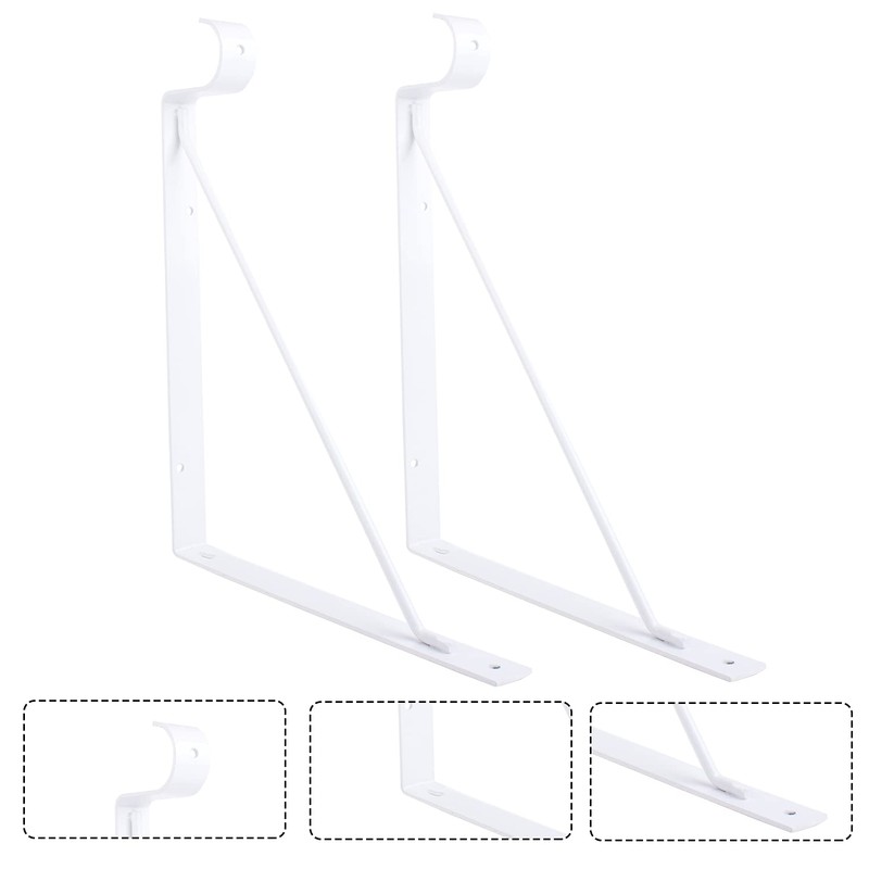 Eau 4 Packs of White Heavy Duty Closet Shelf and