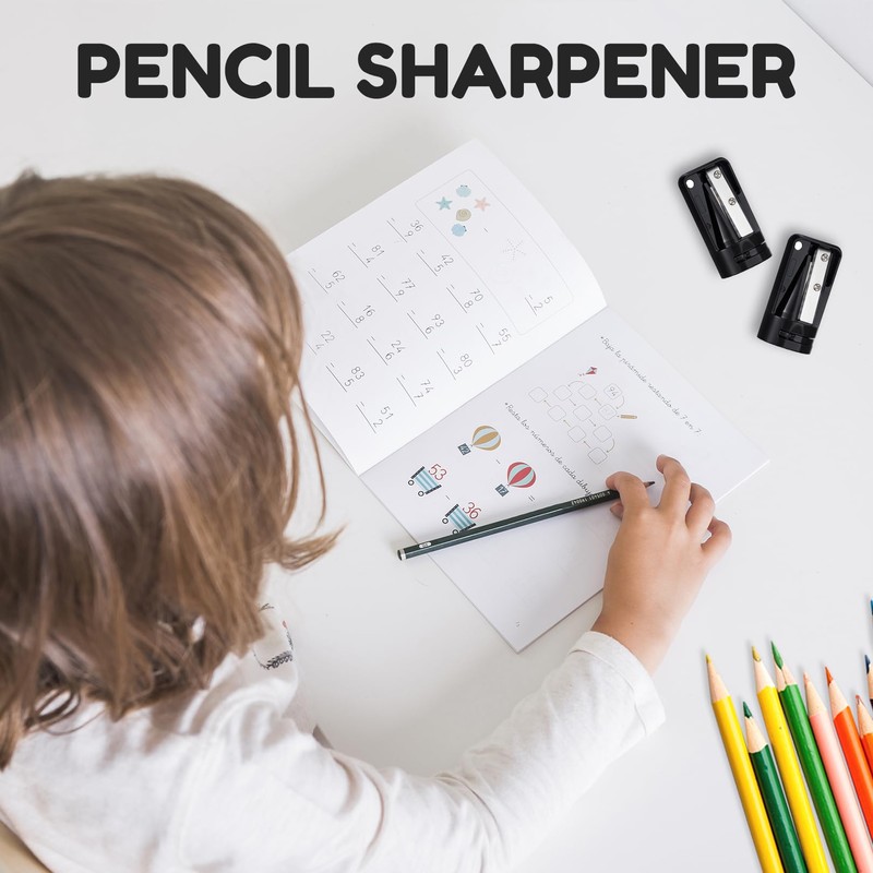 Pack of 3 Pencil Sharpener, Pencil Sharpener, Thick and Thin