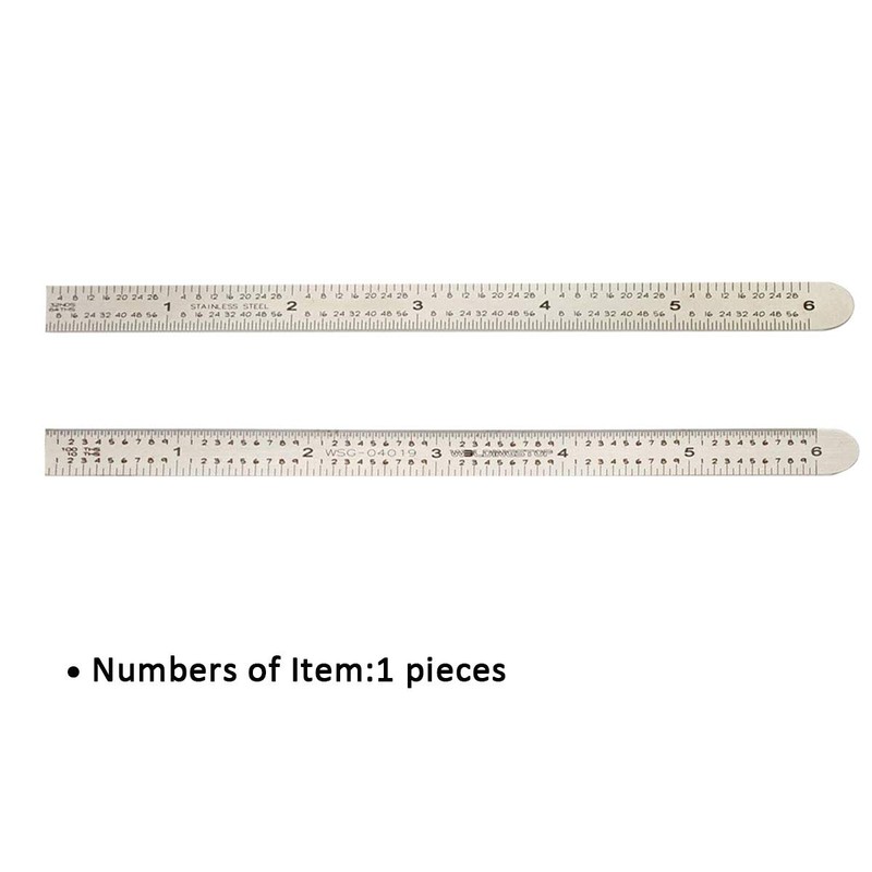 6 in Machinist Ruler Scale 5R 10ths 1/100 1/32 1/64