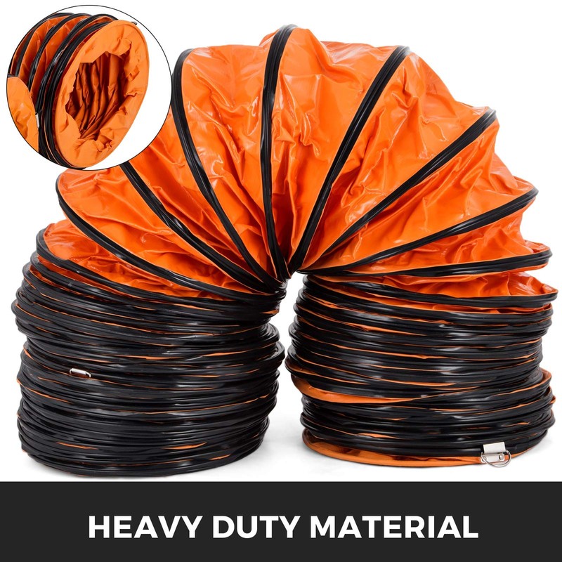 VEVOR 8"x25FT Flexible PVC Duct Hose for Blower/Exhaust Fan