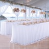 White Table Cloth for 6 Foot Rectangle Tables, White Tulle