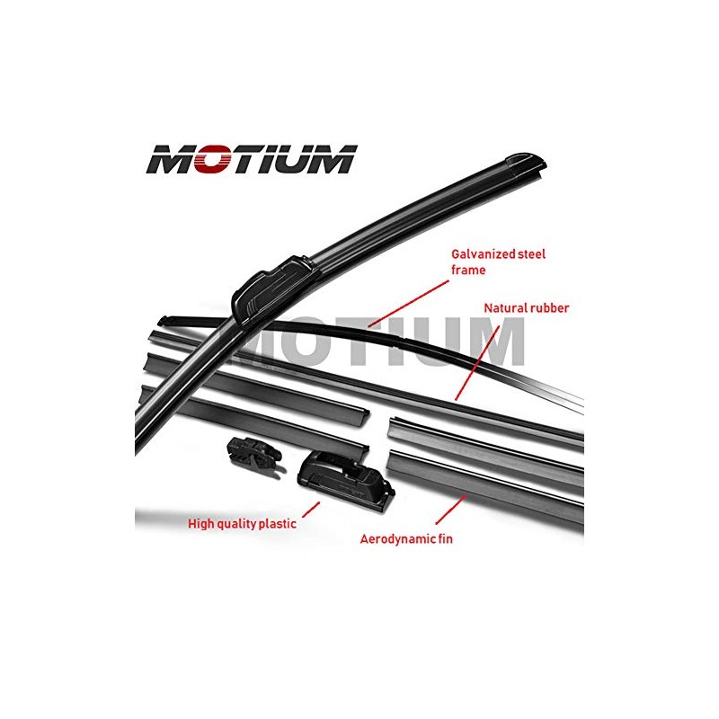 MOTIUM OEM QUALITY Premium All-Season Windshield Wiper Blades (20"+18" pair