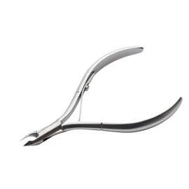 Rui Smiths Cuticle Nippers, Professional, Stainless Steel, Spanish Handle, Box Joint, Matte Chrome Plated, Single Spring (4mm Jaw/Quarter Jaw)