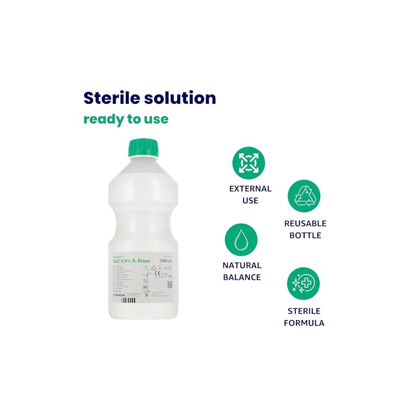 B BRAUN NaCl 0.9% - 1 Litre - Isotonic Physiological
