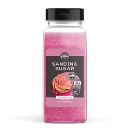 Birch & Meadow 2 tazas de azúcar de lijado rosa, cubierta de postre, color rosa intenso