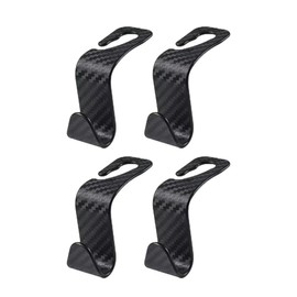 BQuel Car Seat Hooks, Storage Hooks, Set of 4, Convenient Goods, Headrest Hooks, Car Luggage Hooks, Load Capacity 66.1 lbs (30 kg), Luggage Hanging, Prevents Loads Collapse, Easy Installation