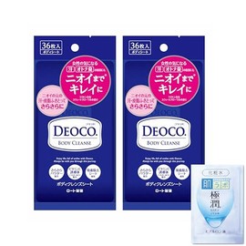 DEOCO Body Cleanse Sheet, 36 Sheets x 2 Pack Set (Vitamin C Derivative, Smooth Powder, Lactone) + Gokujun Sachet Included