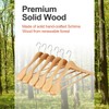 TOPIA HANGER Wide Shoulder Wooden Hangers, Suit Hangers with Non