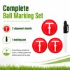 AETUXU Impact Ball Liner Golf,Golf Ball Marker with Marking Pen,3Pack