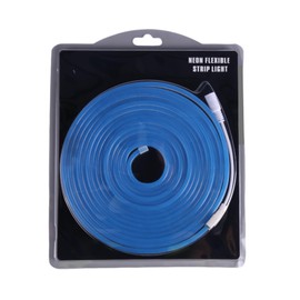 JANDEI - Flexible Neon Led Light Strip 12V, 5M 6x12mm 120 Leds/Meters. Cut every 2.5cm. Indoor and Outdoor Decoration, Perfect for Home, Business, Signs... (BLUE)