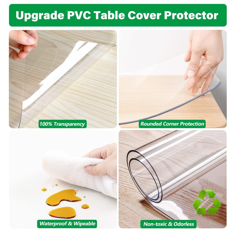 LinkGro Round 49 Inch Dia Dining Coffee Table Protector Round