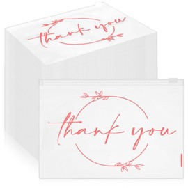 Ireer 100 Pcs Thank You Gift Makeup Bags EVA Cosmetic Bags with Zipper Thank You Bags Mini Toiletry Bag Bulk Gifts for Women Encouragement Birthday Gift for Xmas Daughter Sister (White, Rose Gold)