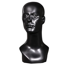 JINGFA Male Mannequin Head PVC, Long-Lasting, Smooth Surface, Safe for Glasses & Sunglasses, Ideal for Salon Display, Home Decor, Parties Malls PM02T