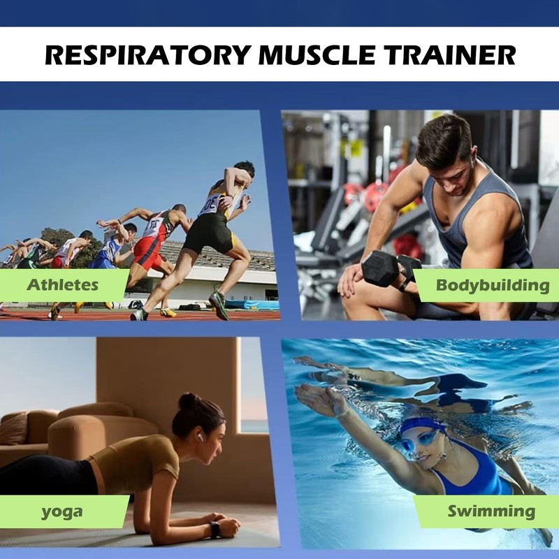 Biglumin Breathing trainer, lung trainer, diaphragm training device, stamina trainer,
