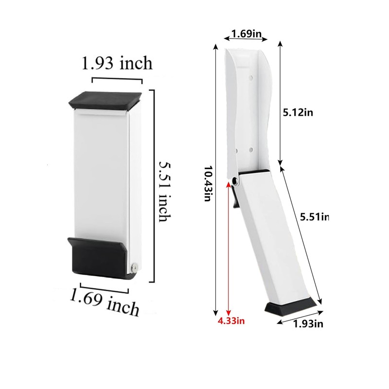 Kick Down Door Stop,Heavy Duty Wedge for Bottom(White-2pack)