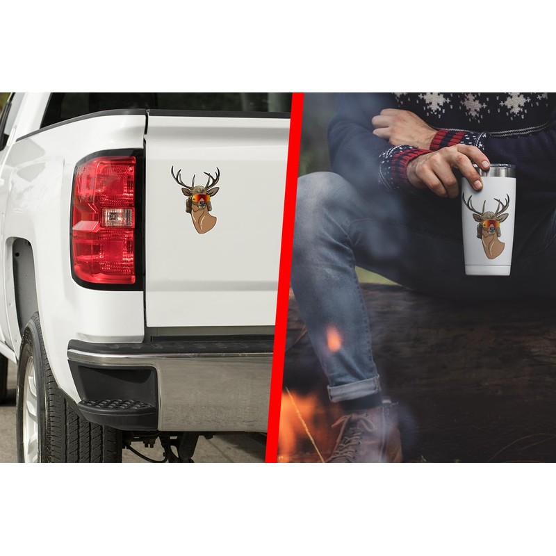 United by Color Deer Mullet Sticker (2Pack) Large 5" -