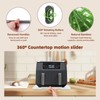 360° Rolling Tray Bamboo Appliance Slider for Kitchen Appliances, for