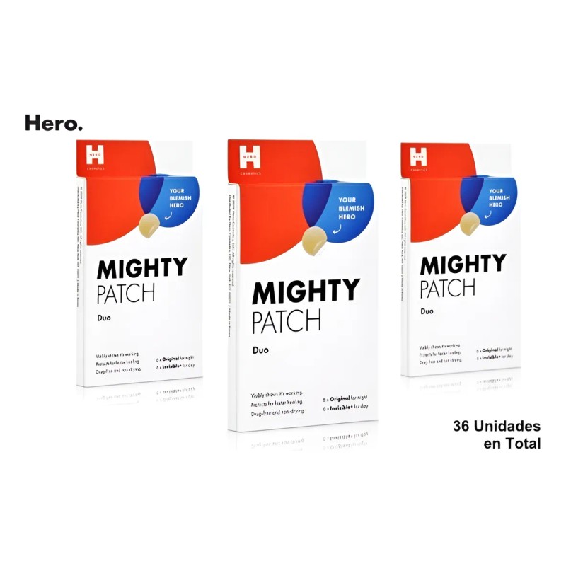 3 Pack Hero Mighty Patch 18original+18invisible Parches Acné Acneica