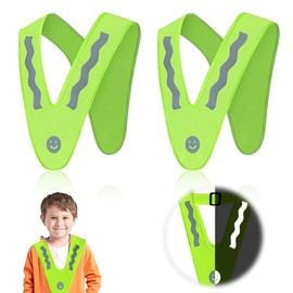 Pack of 3 Lightweight High Visibility Vest, V-Shape Signal Collar, Reflective Vest, Children's Safety Vest, Safety Vest, Car Safety Vest