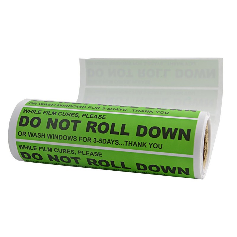 FOSHIO 100pcs/roll "DO NOT ROLL Down " Automotive Self-Adhesive Stickers
