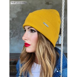 MELEGARI Beanie Pisa | 100% Cotton | Made in Italy, lightblue
