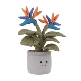 Apricot Lamb Potted Bird of Paradise Plant Plush Stuffed Animals for Kids, Soft Cute Plush Toys for Baby Girl and Boy, Fluffy Potted Bird of Paradise Plant Green 13.8 Inches