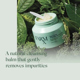 Farm Rx Super Greens Nourishing Cleansing Balm makeup remover Natural Ingredients Cleanse Skin, Remove Dirt, Debris & Makeup, hydrating for sensitive skin (100ml/3.3 fl oz)