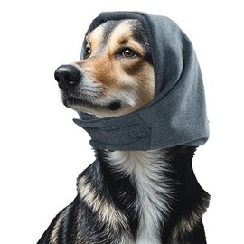 Dog Ear Muffs for Noise Reduction and Anxiety Relief – M Size Calming Head Wrap for Dogs with 37–50cm Head, Black Pet Ear Cover for Fireworks Thunderstorms Grooming and Travel