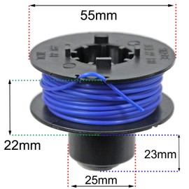 SPARES2GO 8m Line & Spool compatible with Sovereign N0E-2ET-230 N0E-15ET-230 18v Trimmer Strimmer