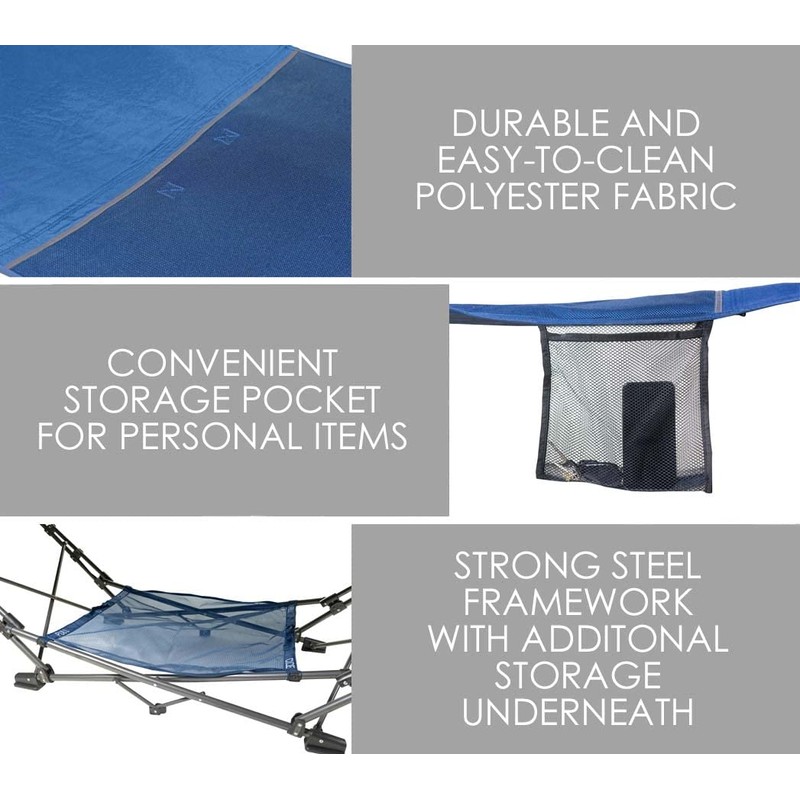 Zenithen Limited Outdoor Indoor Portable Foldable Metal Framed Lounge Hammock