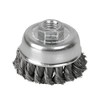 Surtek C613 Carda copa trenzada alambre grueso acero inoxidable 3"