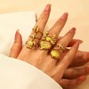 AIETUE Gold Seashell Starfish Ring Set, 7 Pcs Beach Summer