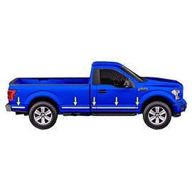 Tyger Auto Made in USA! Compatible with 2015-2018 Ford F150 Reg Cab 6.5' Bed Below Body Line 1.5'' Wide 10PC Generic Body Side Molding Trim