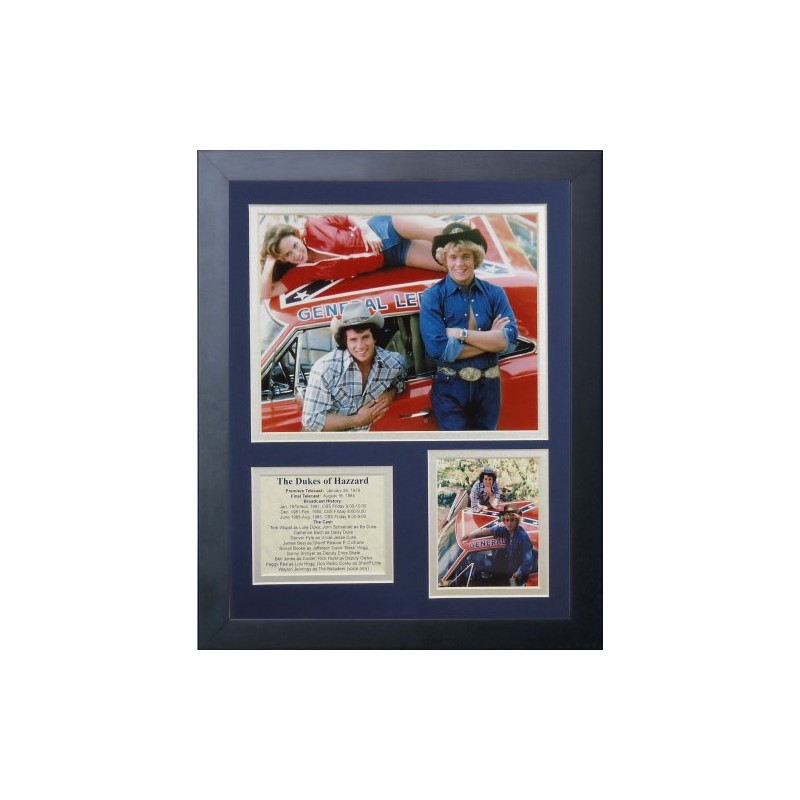 Legends Never Die Dukes of Hazzard General Lee Framed Photo